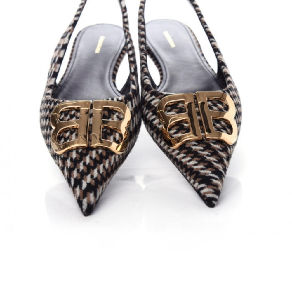Balenciaga Tweed Prince of Wales Slingback